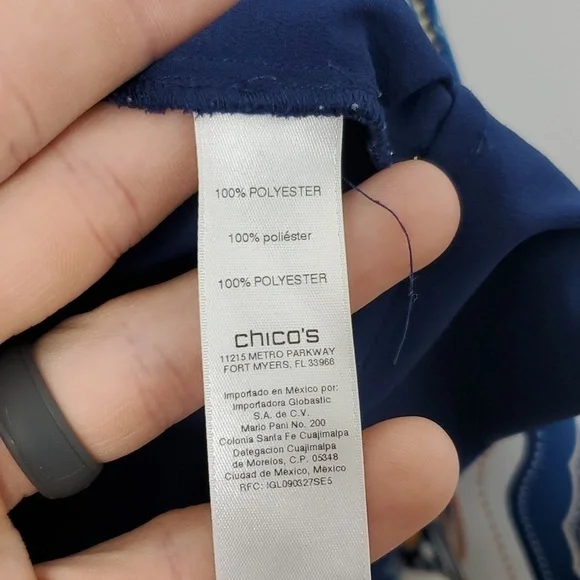 Chicos Cape Sleeve Popover Kimono Status Medallion Tassel Neck Flowy Womens 2 L - Picture 11 of 13